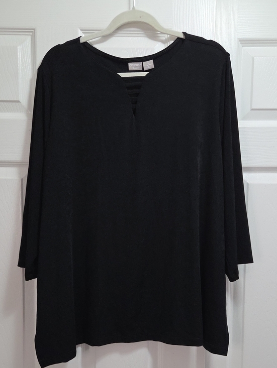 Chico's Tops - Chico's Black Ladder-Front Tunic